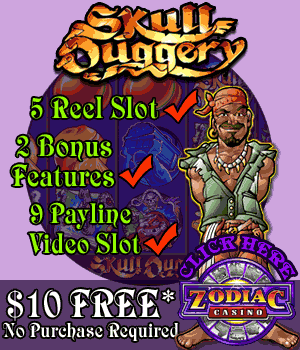 Play Skull Duggery Slot at Zodiac Casino