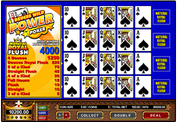 Play Deuces Wild  Power Poker at Casino Kingdom.. CLICK HERE!