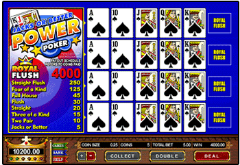 Play Jacks or Better Power Poker at Casino Kingdom.. CLICK HERE!